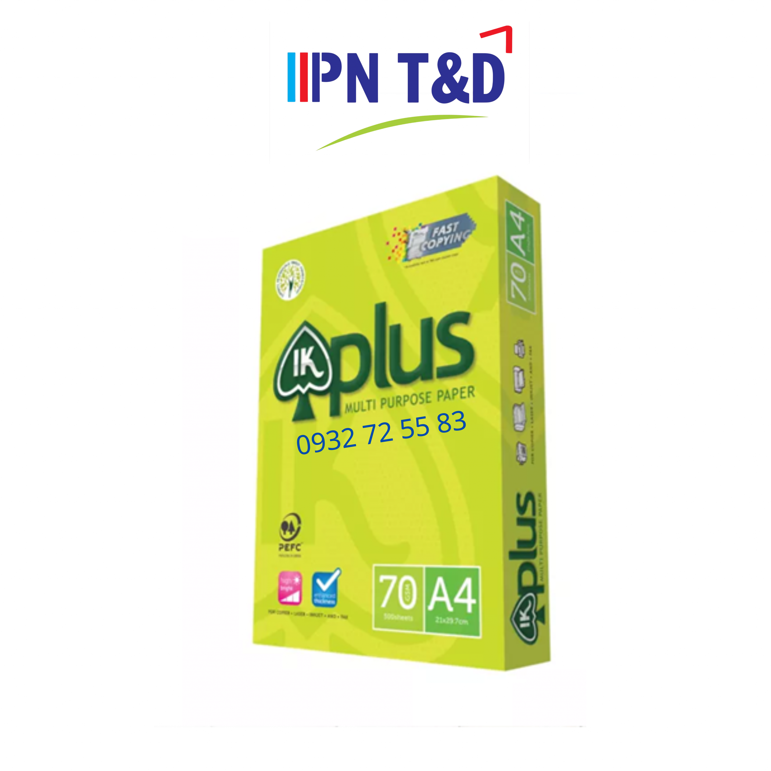 Giấy In IK Plus A4 70 Chính Hãng