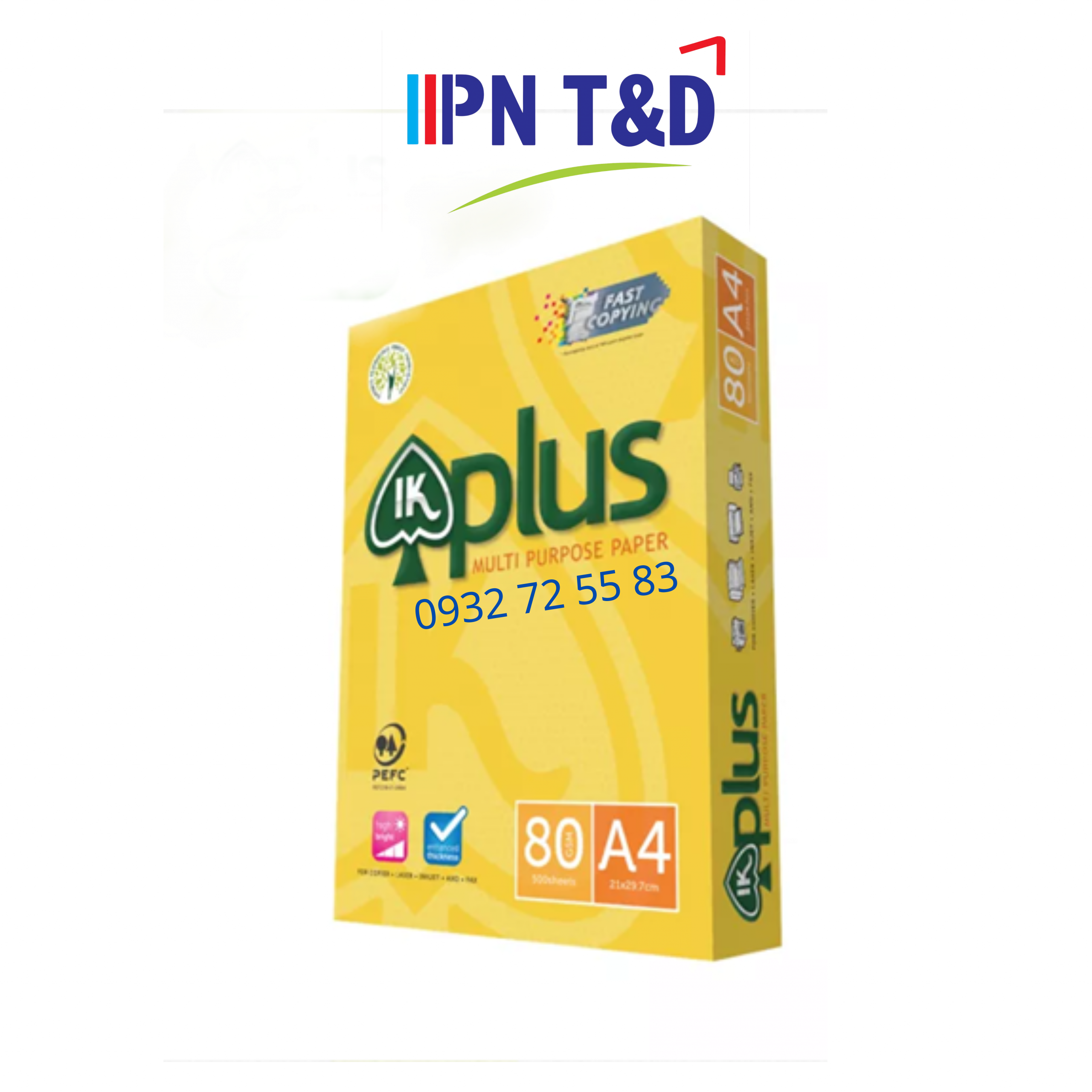 Giấy In IK Plus A4 80 Chính Hãng